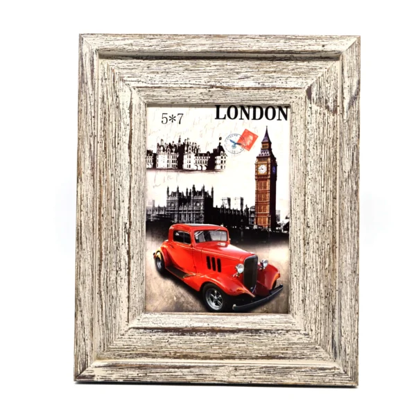 Wooden Photo Frame 5×7 | Premium Pine Wood Picture Frame | Rustic Natural Finish | Tabletop & Wall Hanging | Home Décor & Gifting