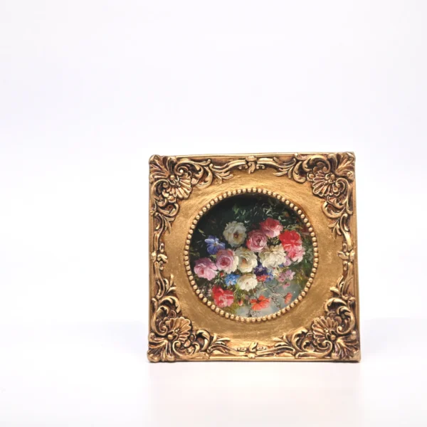 Premium Golden Brown Photo Frame 10*10 cm | Raisin, MDF, Glass & Metal Picture Frame | Tabletop & Wall Mount | Modern Decorative Frame for Home & Office