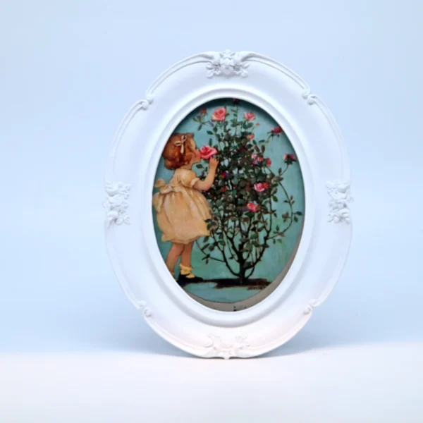 Premium White Photo Frame 12.5*17.5 cm | Raisin, MDF, Glass & Metal Picture Frame | Tabletop & Wall Mount | Modern Decorative Frame for Home & Office