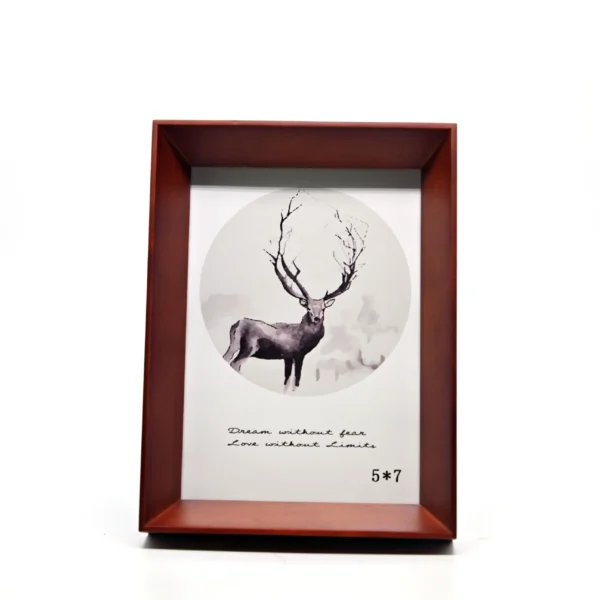 Wooden Photo Frame 8*10 | Premium Pine Wood Brown Picture Frame | Rustic Natural Finish | Tabletop & Wall Hanging | Home Décor & Gifting