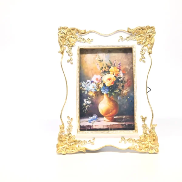 Premium Photo Frame 9.7*13.7cm | Raisin, MDF, Glass & Metal Picture Frame | Tabletop & Wall Mount | Modern Decorative Frame for Home & Office