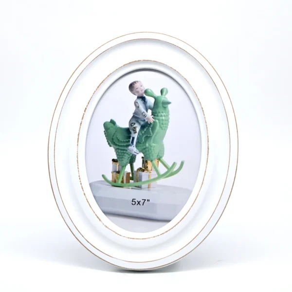 White Wooden Photo Frame 5×7 | Premium Pine Wood Picture Frame | Wall & Tabletop Display | Modern White Decor for Home & Office