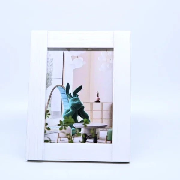 Wooden Photo Frame 5×7 | Premium Pine Wood White Picture Frame | Rustic Natural Finish | Tabletop & Wall Hanging | Home Décor & Gifting