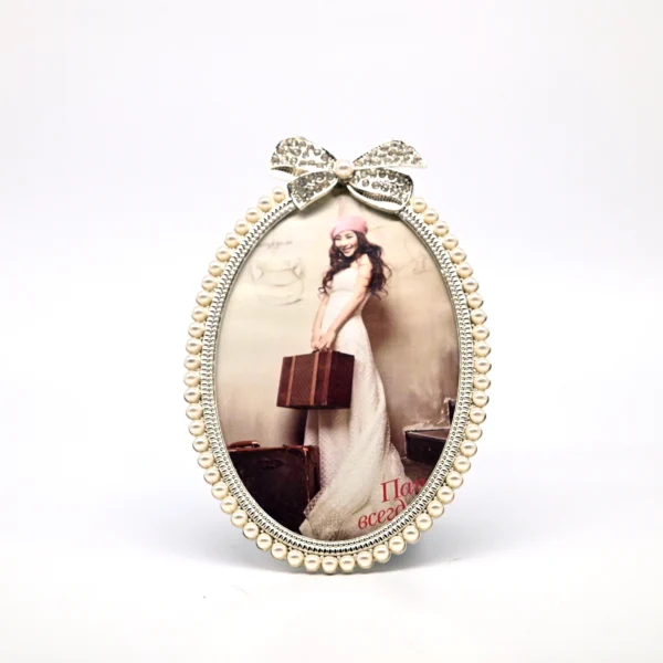 Alloy Metal Photo Frame – Silver 3*3 | Premium Glass Front Frame for Photos | Perfect for Home Décor & Gift Use